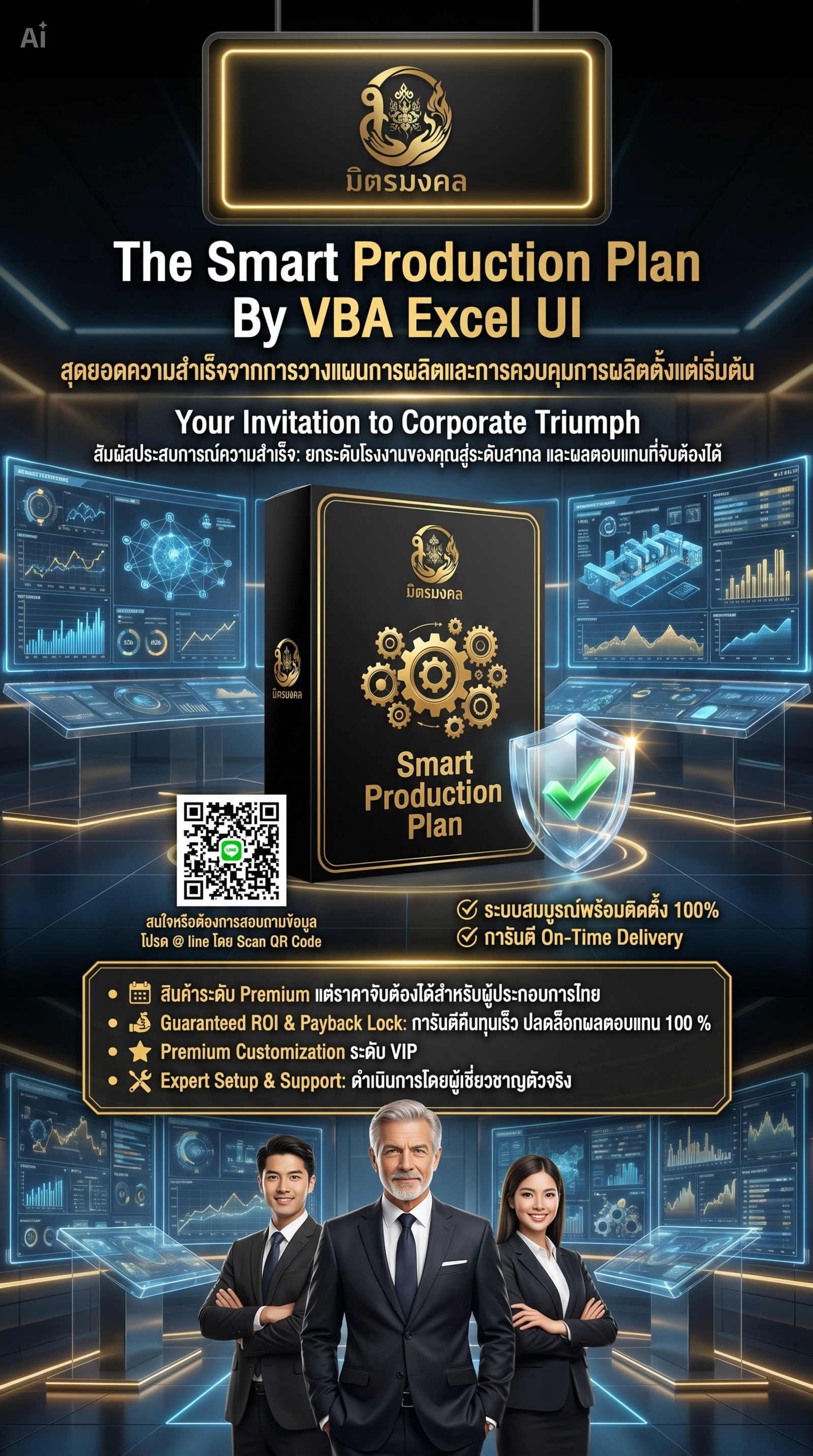 Smart Production Plan By VBA Excel UI ระบบสมบูรณ์พร้อมติดตั้ง 100% การันตี On-Time Delivery